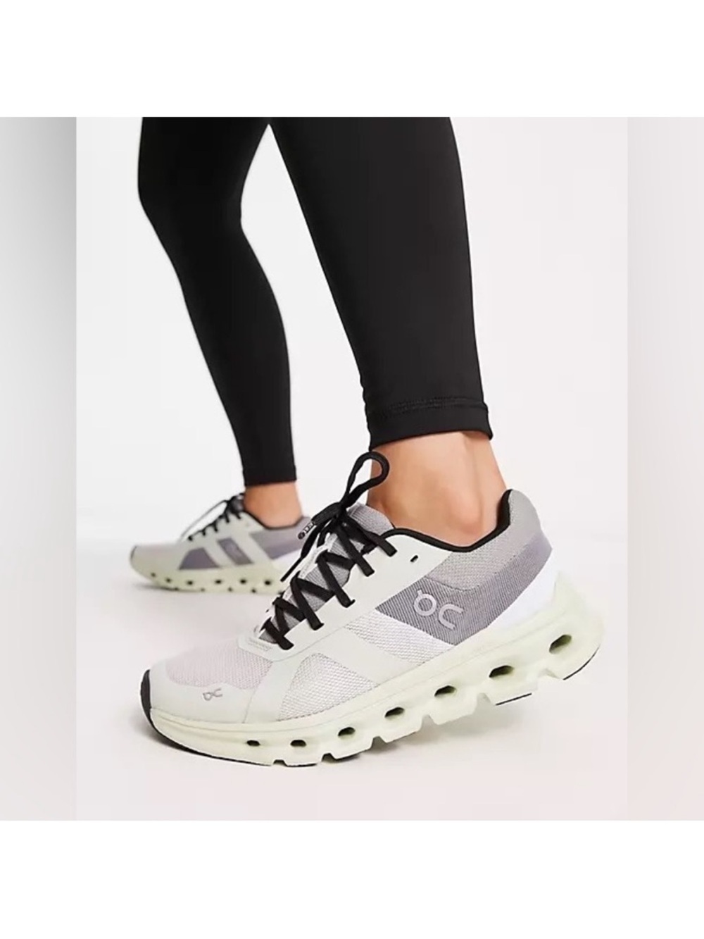 On Running Shoes Womens Cloudrunner Frost Aloe Road Marathon Workout Sneaker 9.5